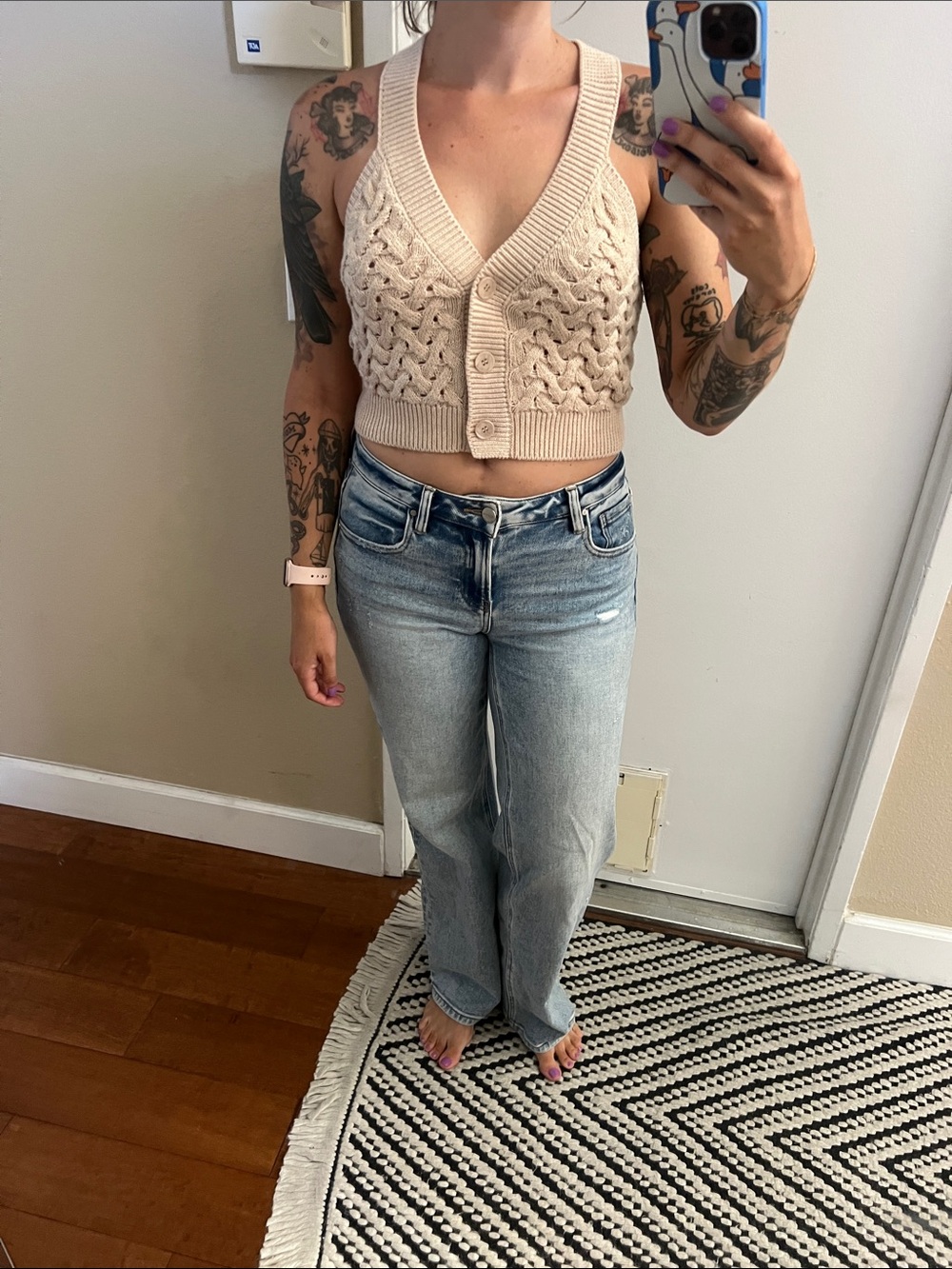 Chunky knit vest top